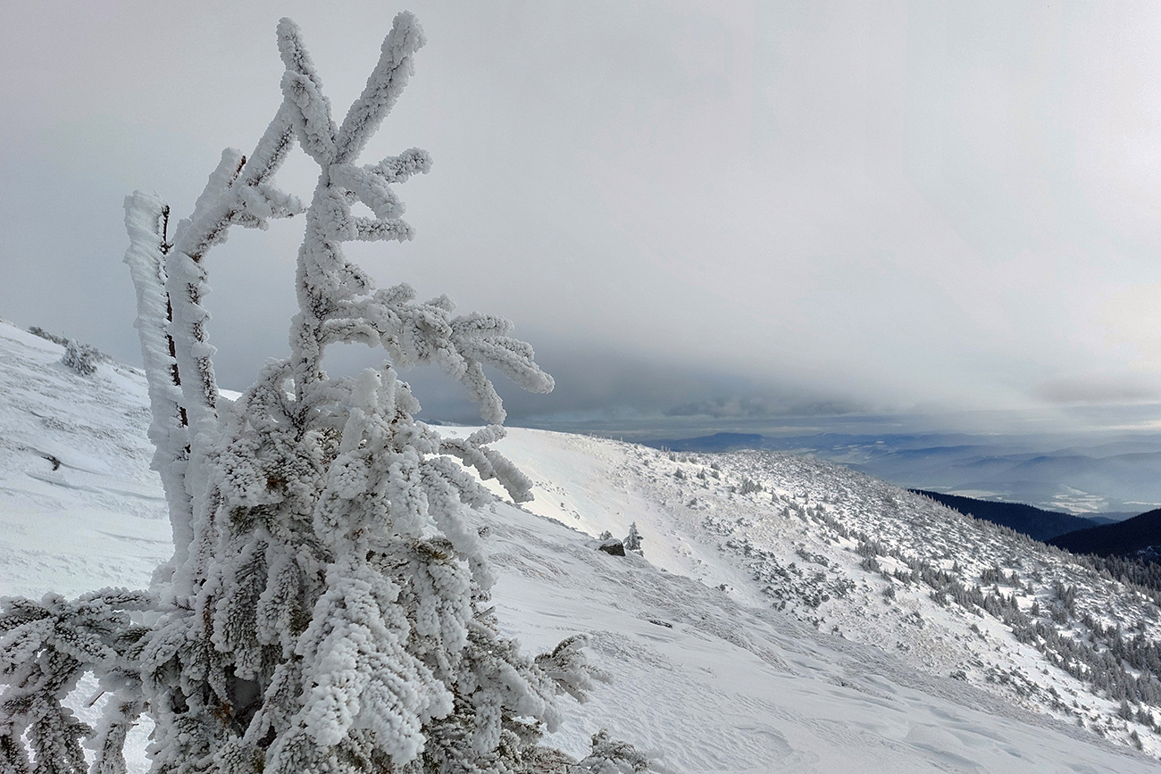 ...a v stúpaní na Ďurkovú aj kríza, tak pauza v závetrí s výhľadom. ...a_v_stúpaní_na_Ďurkovú_aj_kríza,_tak_pauza_v_závetrí_s_výhľadom.